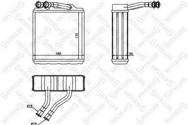 Радиатор печки STELLOX 10-35217-SX