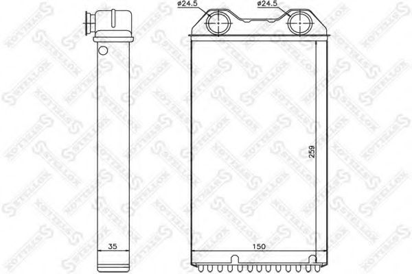 Радиатор печки STELLOX 10-35229-SX