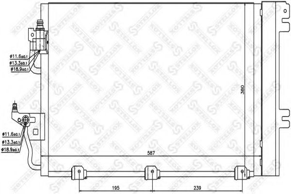 Радиатор кондиционера STELLOX 10-45003-SX