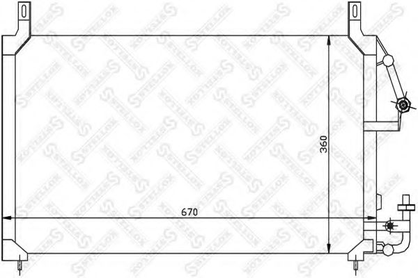 Радиатор кондиционера STELLOX 10-45017-SX
