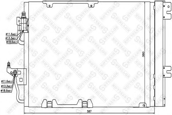 Радиатор кондиционера STELLOX 10-45019-SX