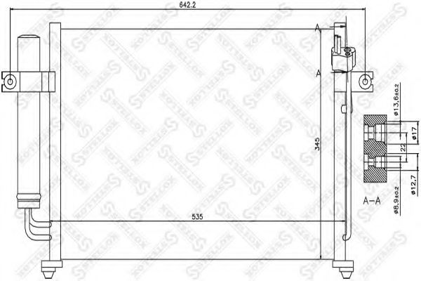 Радиатор кондиционера STELLOX 10-45027-SX
