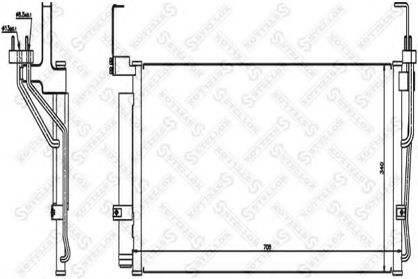 Радиатор кондиционера STELLOX 10-45033-SX