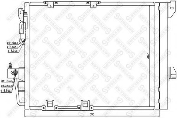 Радиатор кондиционера STELLOX 10-45035-SX