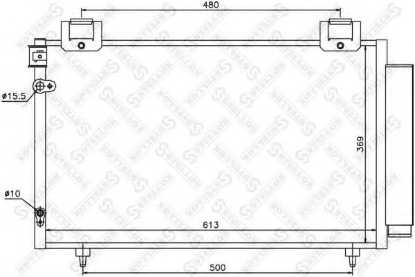 Радиатор кондиционера STELLOX 10-45038-SX
