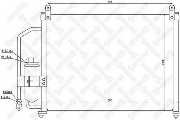 Радиатор кондиционера STELLOX 10-45042-SX