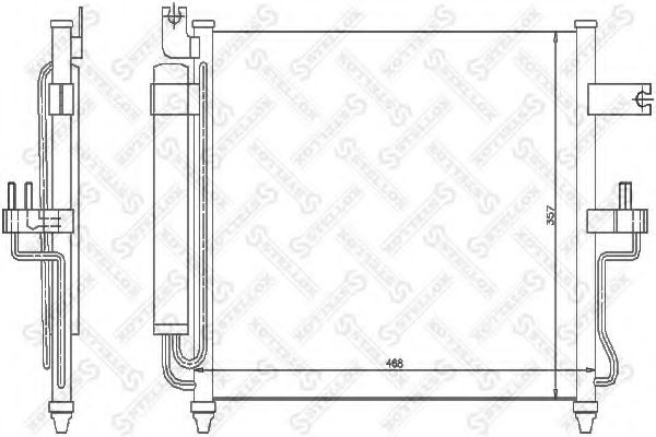 Радиатор кондиционера STELLOX 10-45043-SX