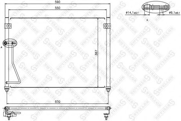 Радиатор кондиционера STELLOX 10-45063-SX