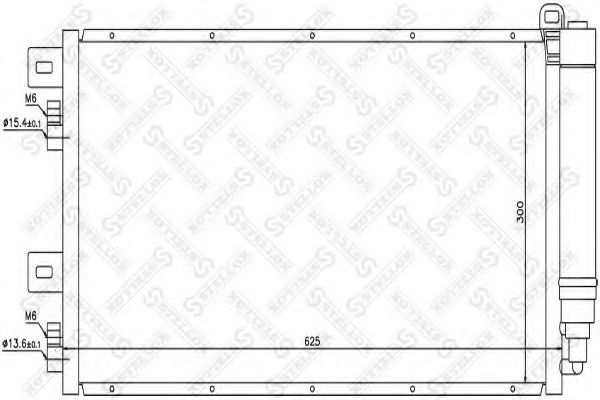 Радиатор кондиционера STELLOX 10-45076-SX