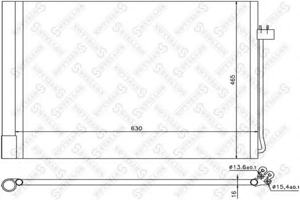 Радиатор кондиционера STELLOX 10-45078-SX
