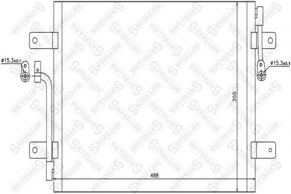 Радиатор кондиционера stellox 10-45086-SX