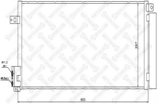 Радиатор кондиционера STELLOX 10-45092-SX