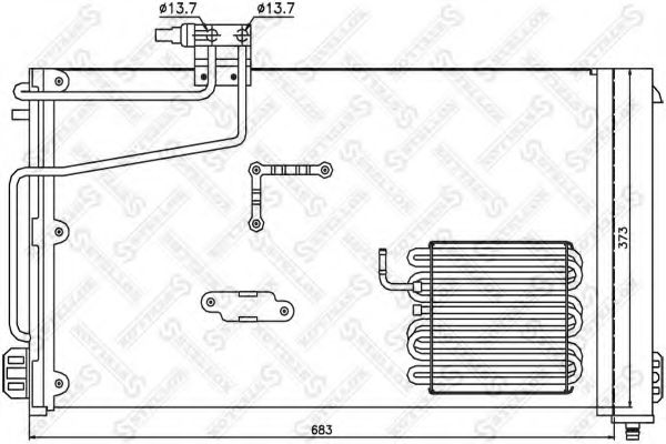 Радиатор кондиционера STELLOX 10-45126-SX