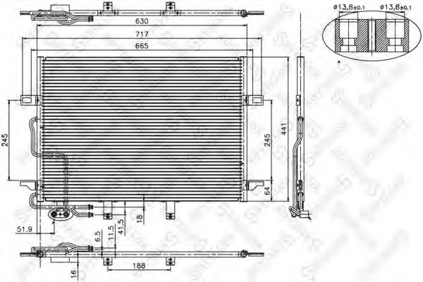 Радиатор кондиционера STELLOX 10-45130-SX
