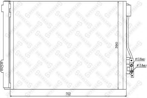 Радиатор кондиционера STELLOX 10-45132-SX