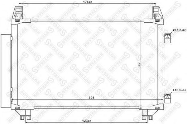 Радиатор кондиционера STELLOX 10-45159-SX