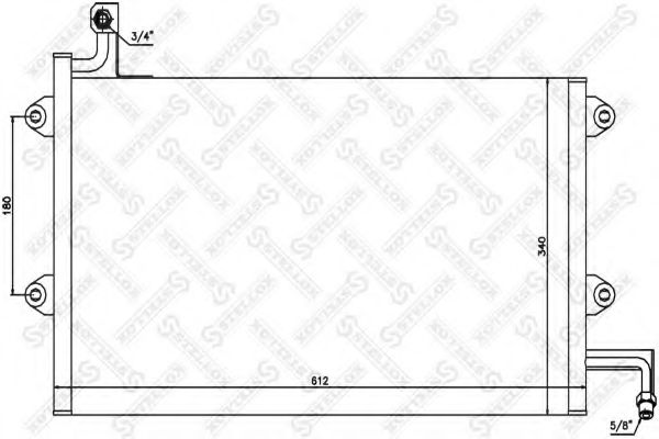 Радиатор кондиционера STELLOX 10-45161-SX