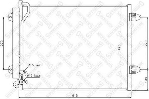 Радиатор кондиционера STELLOX 10-45163-SX