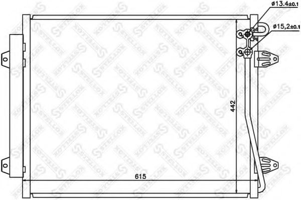 Радиатор кондиционера STELLOX 10-45164-SX