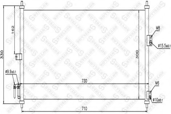 Радиатор кондиционера STELLOX 10-45170-SX