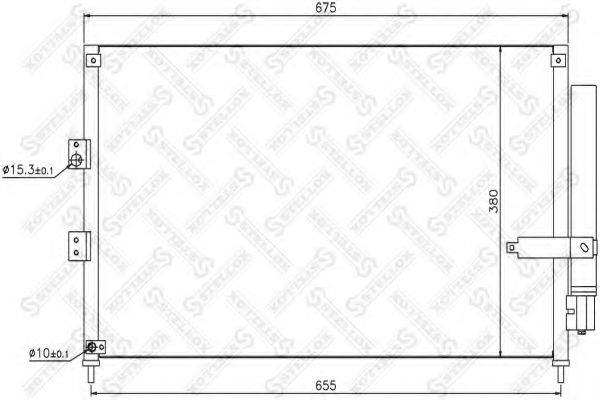 Радиатор кондиционера STELLOX 10-45172-SX