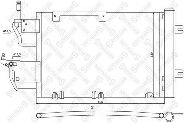 Радиатор кондиционера STELLOX 10-45173-SX