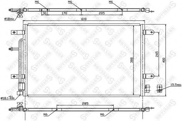 Радиатор кондиционера STELLOX 10-45179-SX