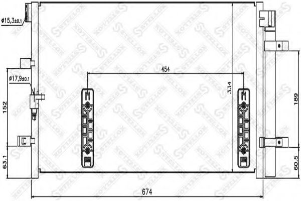 Радиатор кондиционера STELLOX 10-45181-SX
