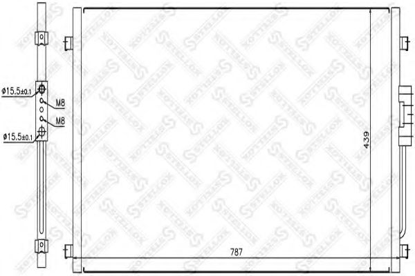 Радиатор кондиционера STELLOX 10-45186-SX