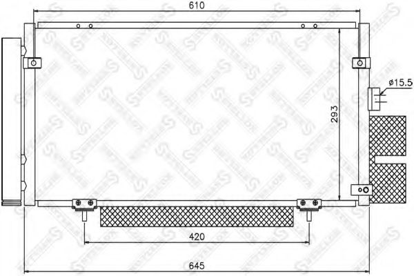 Радиатор кондиционера STELLOX 10-45193-SX