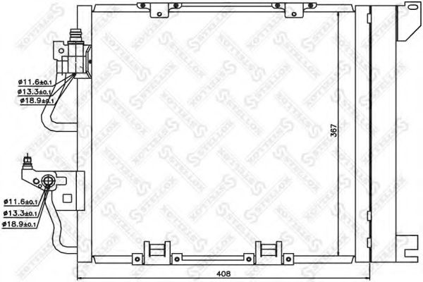 Радиатор кондиционера STELLOX 10-45195-SX