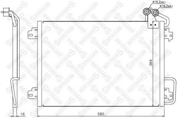 Радиатор кондиционера STELLOX 10-45197-SX