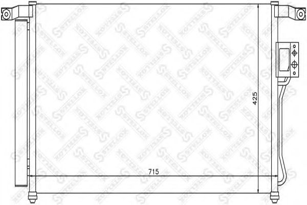 Радиатор кондиционера STELLOX 10-45203-SX