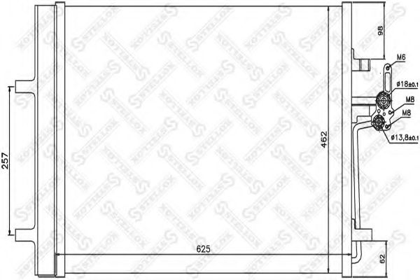 Радиатор кондиционера STELLOX 10-45207-SX