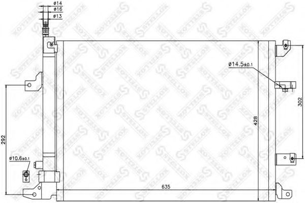Радиатор кондиционера STELLOX 10-45214-SX