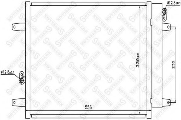 Радиатор кондиционера STELLOX 10-45217-SX