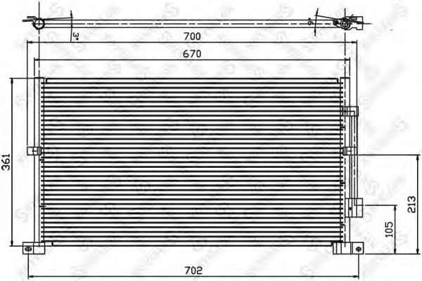 Радиатор кондиционера STELLOX 10-45218-SX