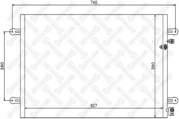 Радиатор кондиционера STELLOX 10-45219-SX