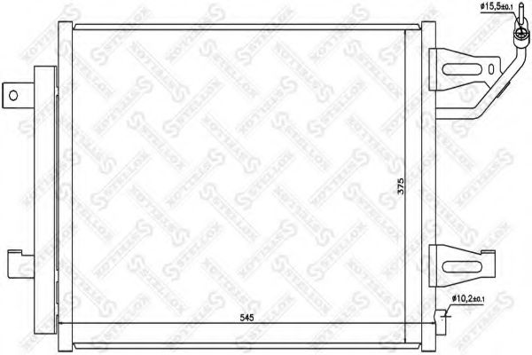 Радиатор кондиционера STELLOX 10-45223-SX