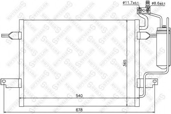 Радиатор кондиционера STELLOX 10-45225-SX