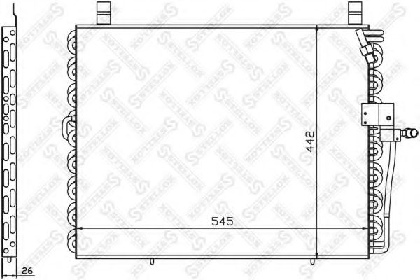 Радиатор кондиционера STELLOX 10-45292-SX