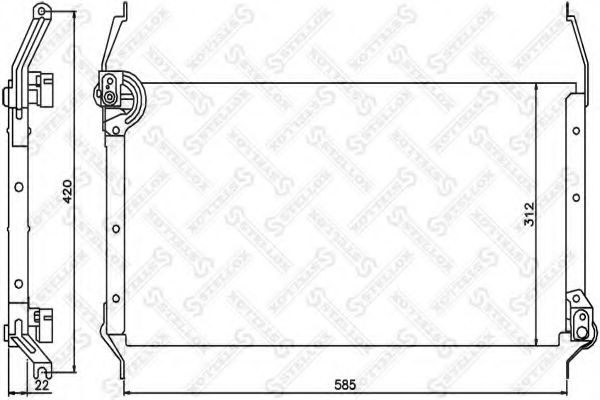 Радиатор кондиционера stellox 10-45298-SX