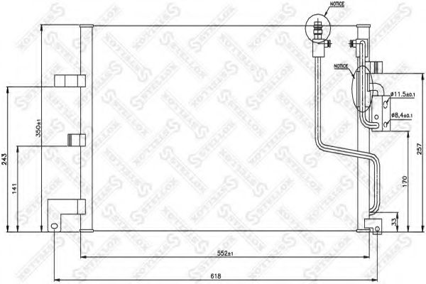 Радиатор кондиционера stellox 10-45311-SX