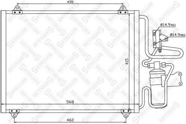 Радиатор кондиционера stellox 10-45320-SX