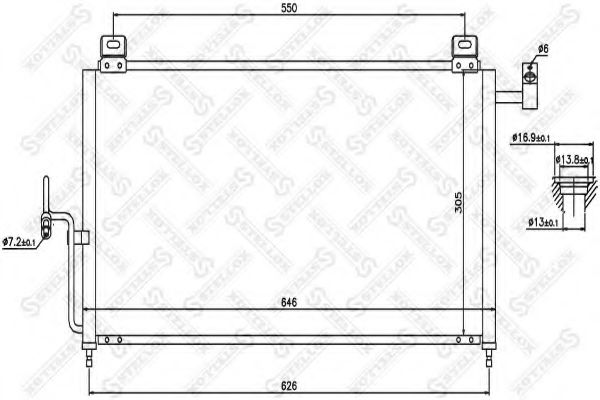Радиатор кондиционера STELLOX 10-45331-SX