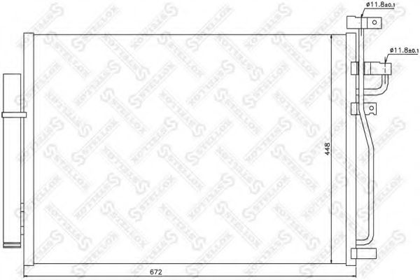 Радиатор кондиционера STELLOX 10-45380-SX