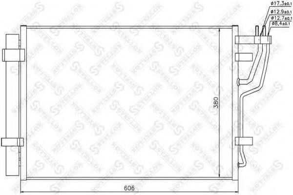 Радиатор кондиционера STELLOX 10-45381-SX