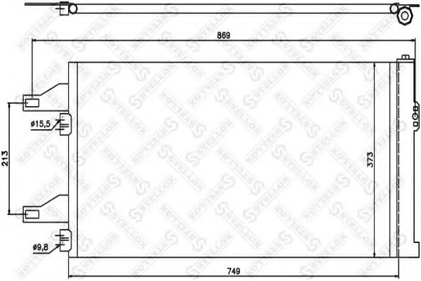 Радиатор кондиционера STELLOX 10-45407-SX