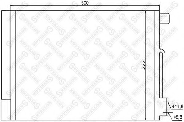 Радиатор кондиционера STELLOX 10-45416-SX