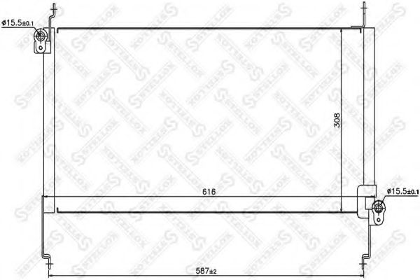 Радиатор кондиционера stellox 10-45418-SX